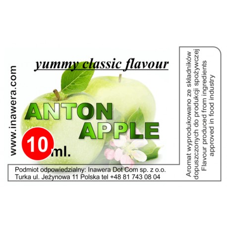 INAWERA AROMA YUMMY CLASSIC ANTON APPLE 10 ml