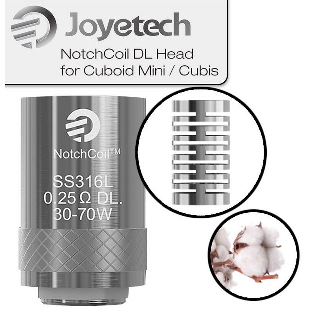 GRIJAČ JOYETECH NotchCoil DL CUBOID MINI/CUBIS SS316 0,25 Ohma