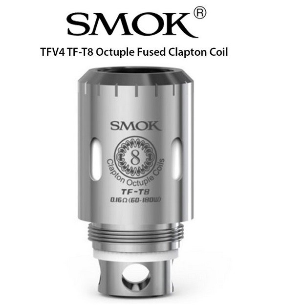 GRIJAČ SMOK TFV4/TFV4 MINI TF-T8 SSClapton Octuple fused 0,16 Ohma
