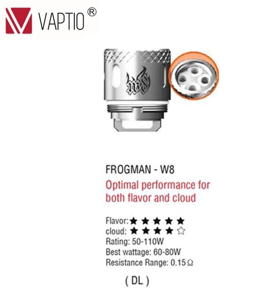 GRIJAČ VAPTIO FROGMAN W8 0,15 Ohma